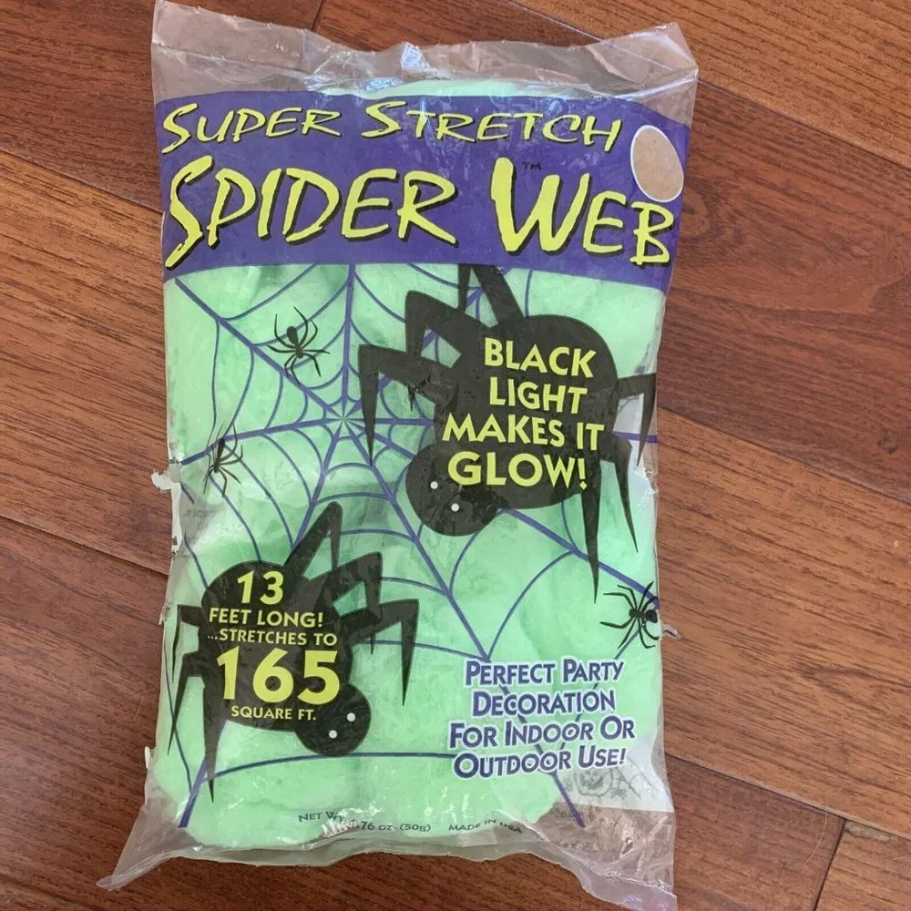 HALLOWEEN DECORATIONS Spider Web paper lanterns Glow Freaky Fabric Cheesecloth